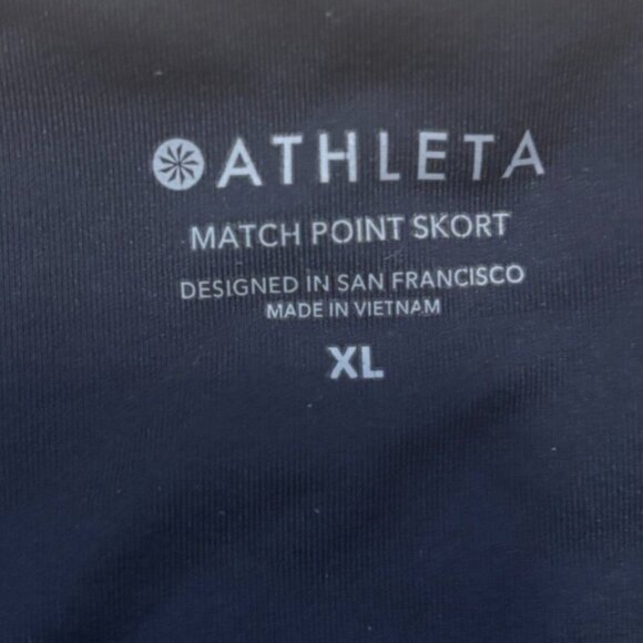 Athleta Womens Match Point Skort Black Camo Stretch Gripper Liner Shorts XL - Picture 6 of 7